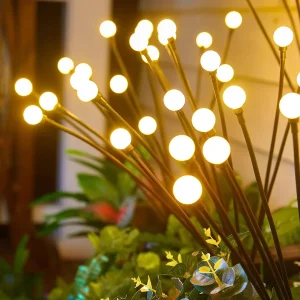 8 LED solarnih vrtnih sijaličica koje pokreće Firefly. Spoljašnje osvetljenje. Vodootporne šarene vrtne svjetiljke za uređenje dvorišne staze. – BAŠTENSKE SIJALICE