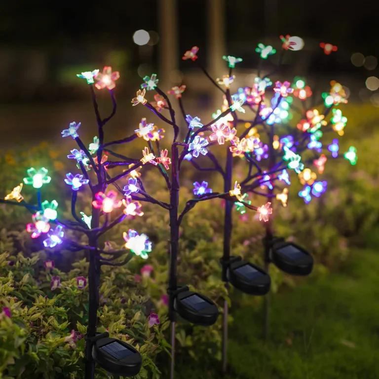 Romantična solarna cvetna lampa za vrt: LED RGB svetlost bez žica za ukras vašeg dvorišta – BAŠTENSKE SIJALICE