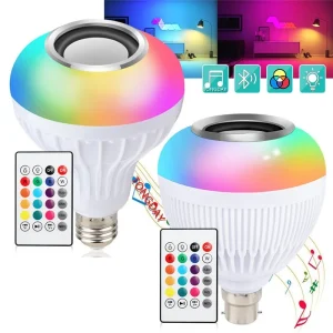 RGB Smart Bluetooth zvučnik Muzička žarulja Šareno svjetlo za pozornicu Cool LED svjetlo Bežični daljinski upravljač sa stereo

 – LED SIJALICE